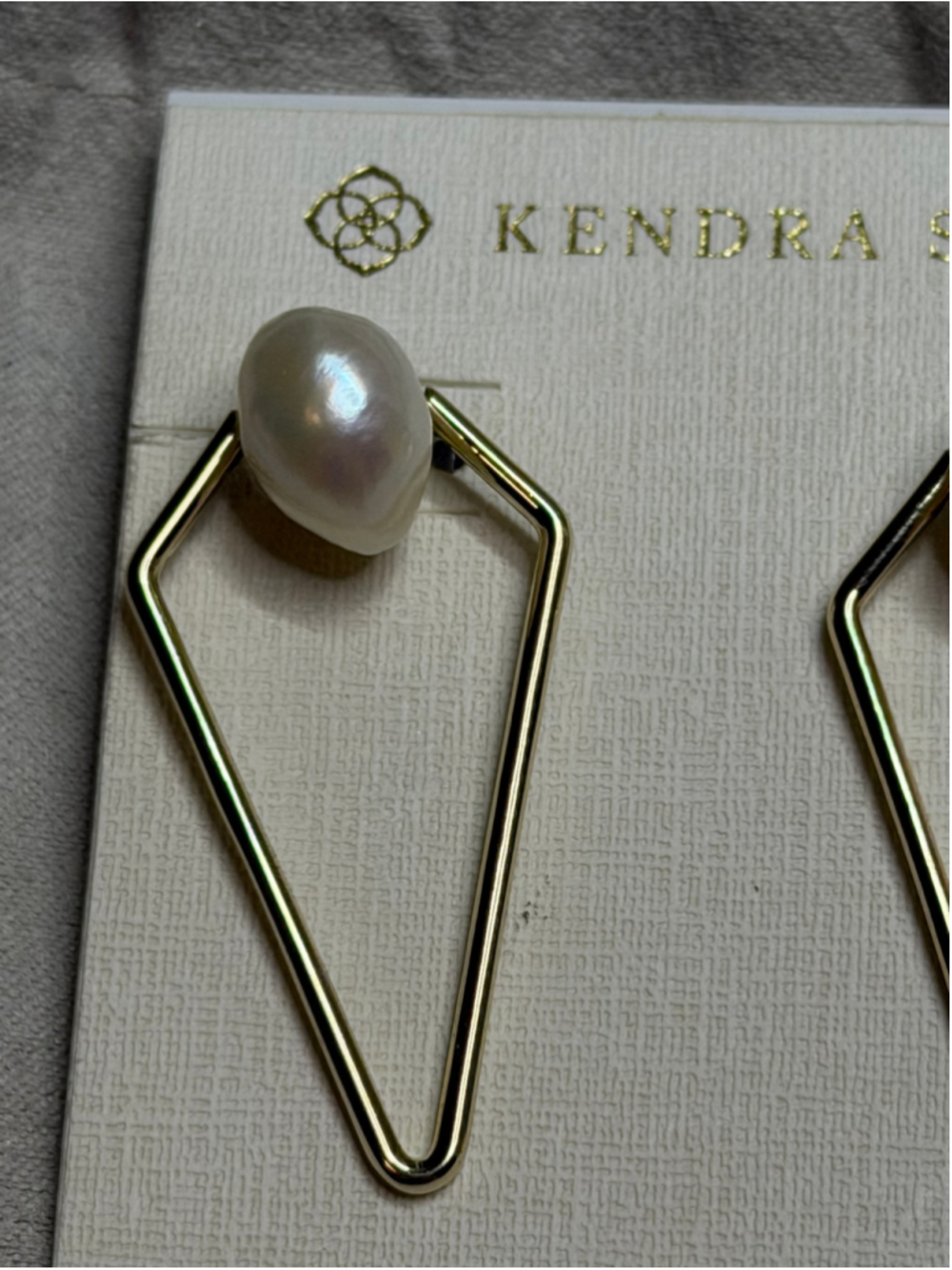 Women's Kendra Scott One Size Gold Pearl Drop Earrings - Picture 2 of 3